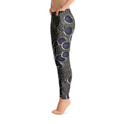 Grey Peacock Pheasant Leggings